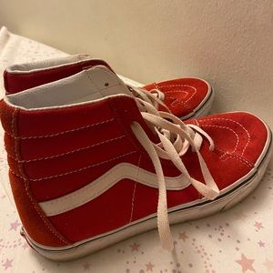 Used red off the wall Vans